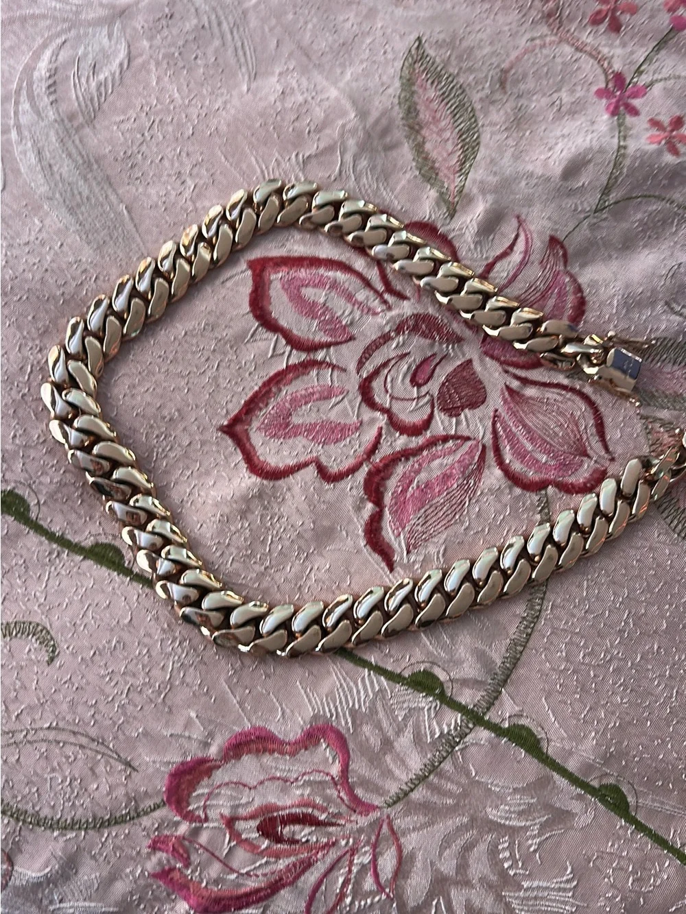 Men's Rose Gold-Tone Cuban Link Chain Necklace